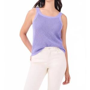 NEW NIC + ZOE mesh stitch tank in lavender